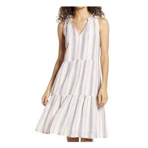 Tommy Bahama Purple and White Striped Dress